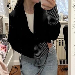 Sla the label black blazer with sparkly cuffs